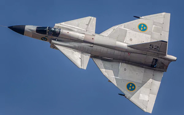 warplane aircraft jet fighter military Saab 37 Viggen HD Desktop Wallpaper | Background Image