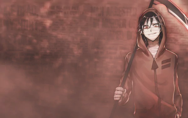 Zack from the anime Angels of Death depicted in a captivating HD desktop wallpaper and background.