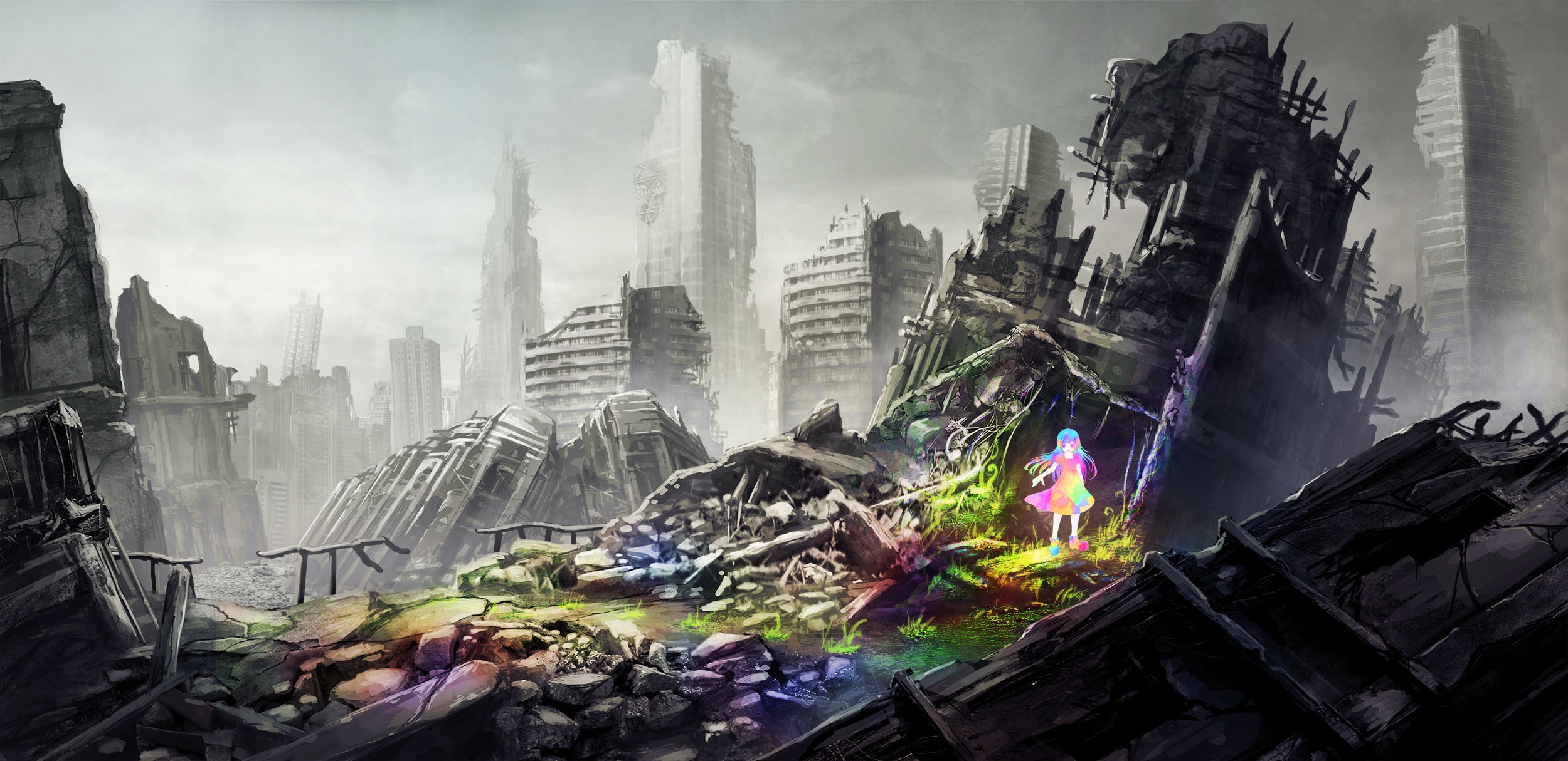 Anime Post Apocalyptic HD Wallpaper | Background Image