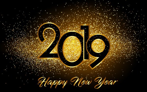 Holiday New Year 2019 Happy New Year Glitter HD Wallpaper | Background Image