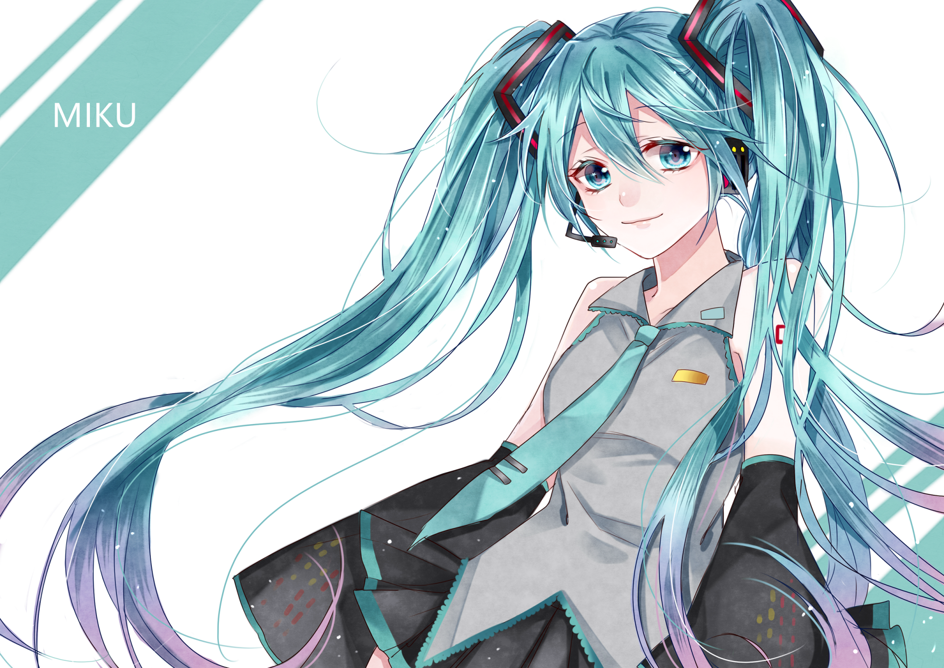 Download Hatsune Miku Anime Vocaloid HD Wallpaper by 花呼