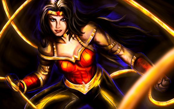 Comics Wonder Woman DC Comics Woman Warrior Black Hair Blue Eyes Lipstick HD Wallpaper | Background Image