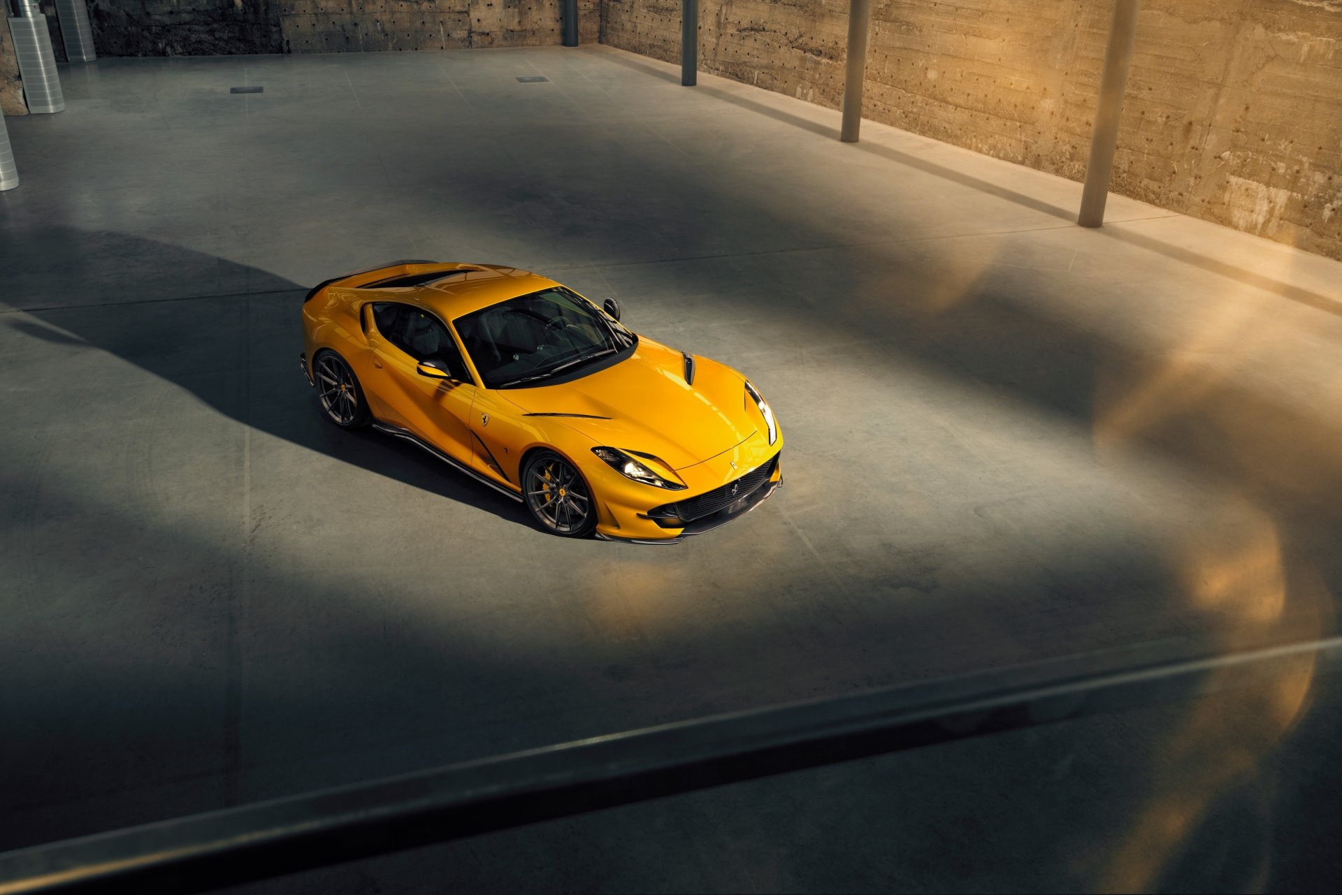 Download Supercar Yellow Car Car Ferrari Vehicle Ferrari 812 Superfast 4k Ultra HD Wallpaper
