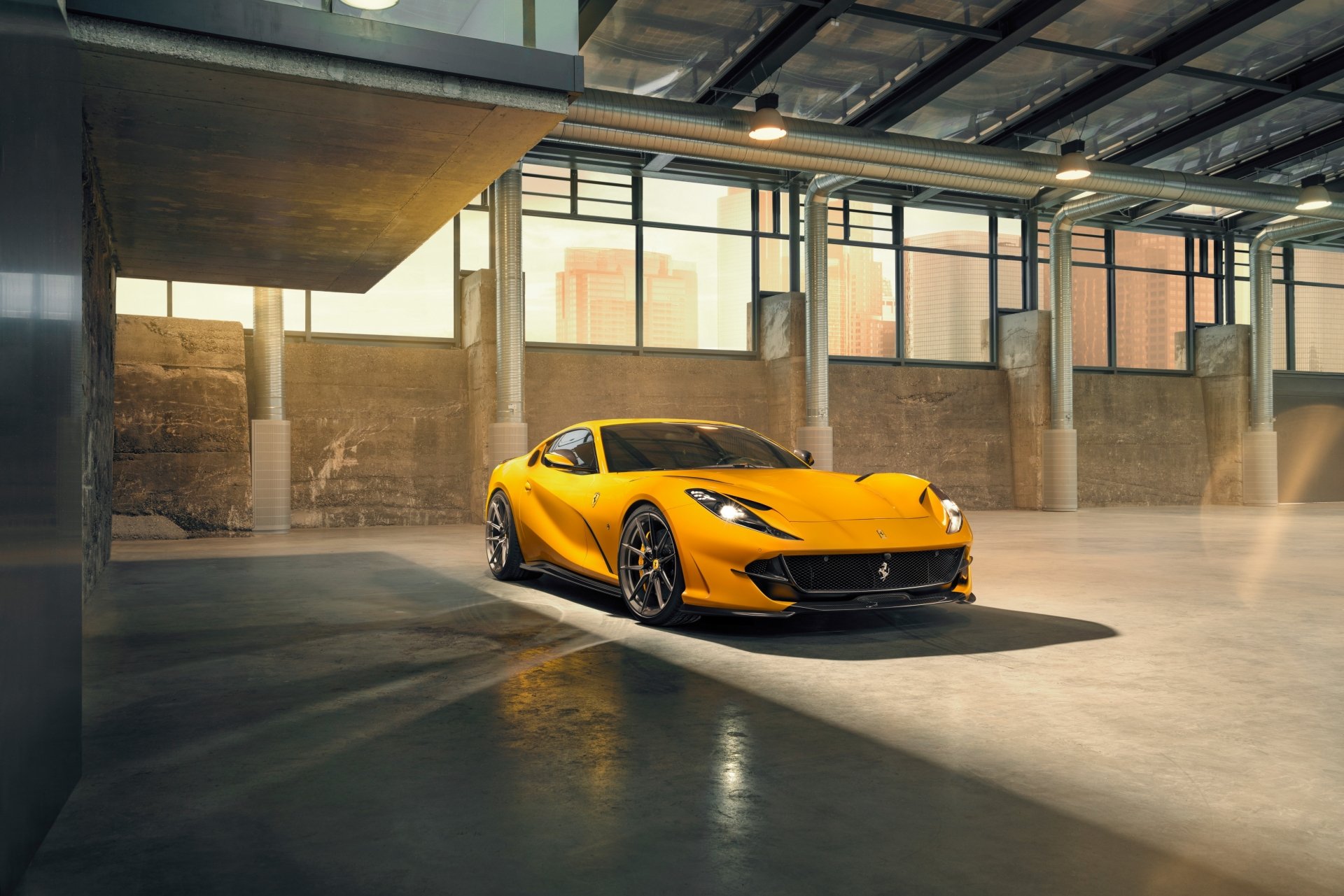Download Grand Tourer Supercar Yellow Car Car Ferrari Vehicle Ferrari 812 Superfast 4k Ultra HD Wallpaper