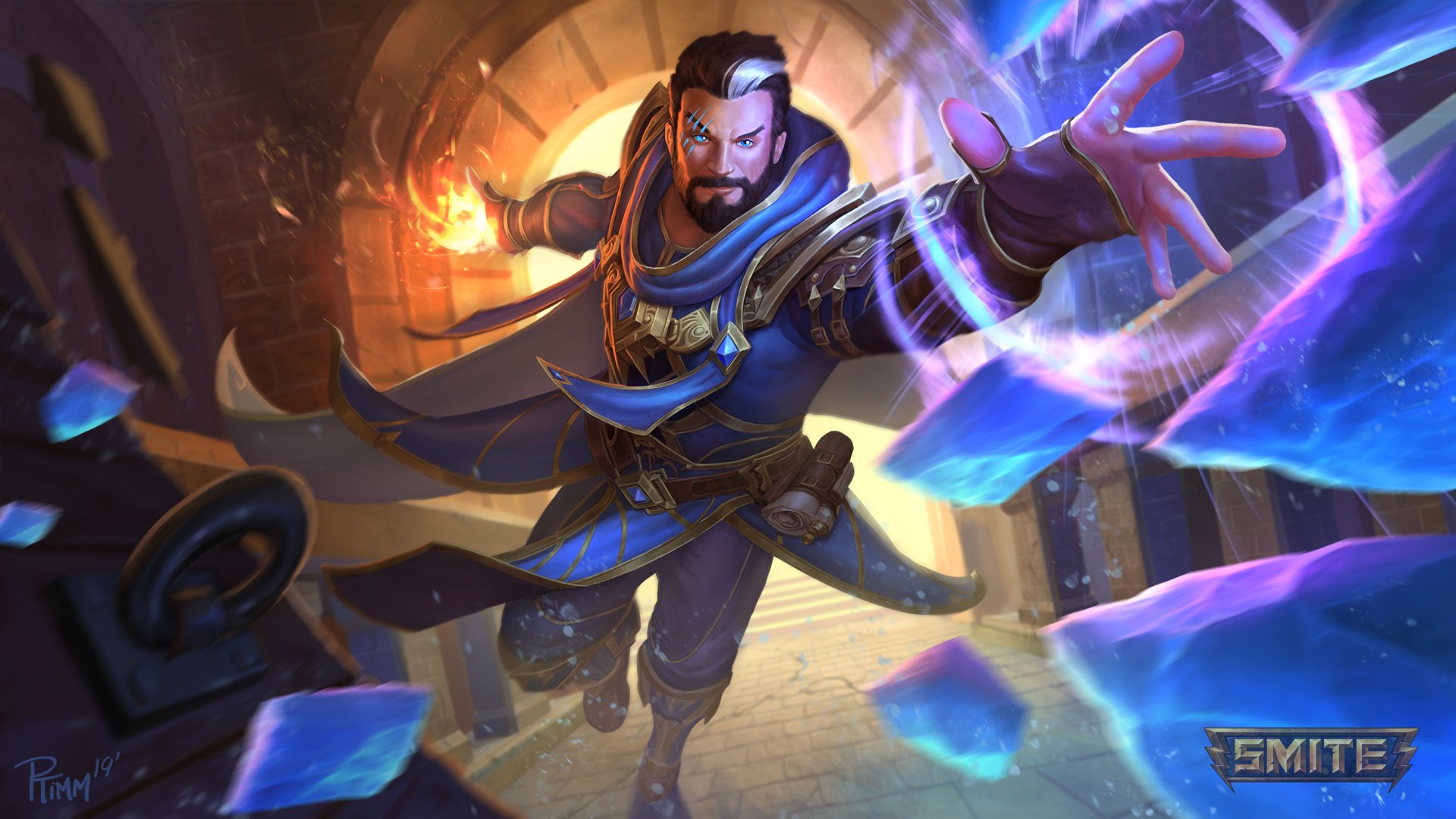 Download Wizard Merlin (Smite) Video Game Smite HD Wallpaper by Andy Timm