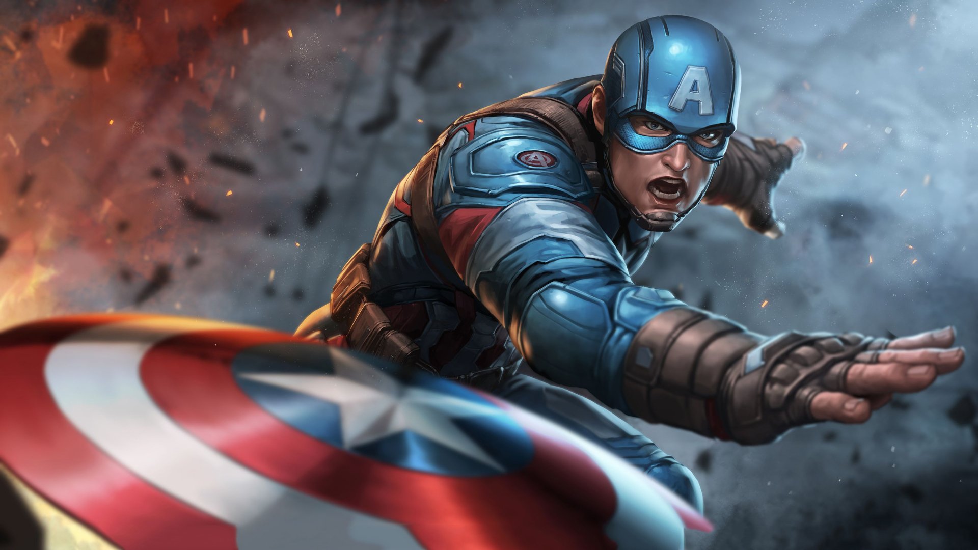 Download Comic Captain America HD Wallpaper