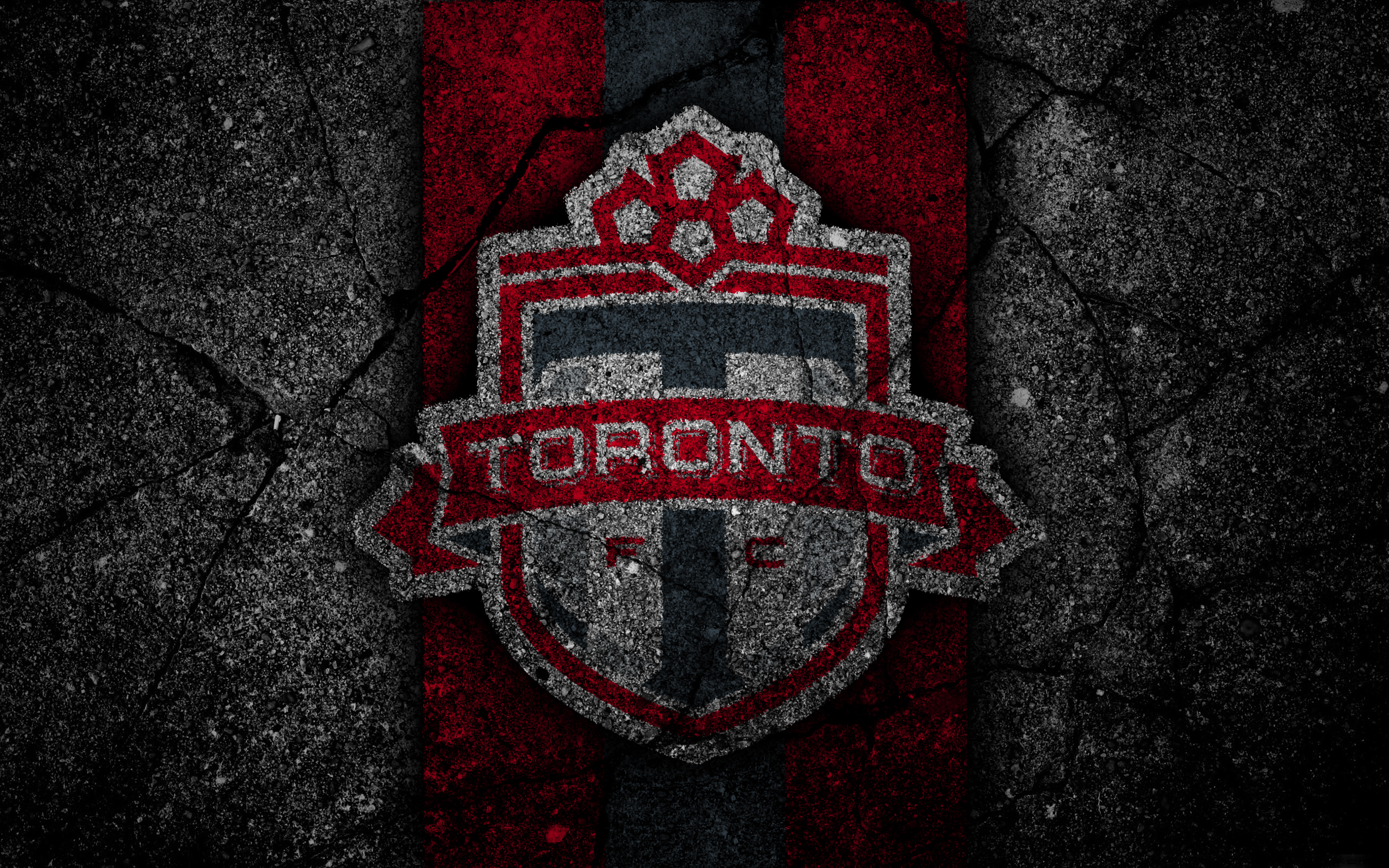 Toronto FC II, rotated logo, black background Stock Photo - Alamy