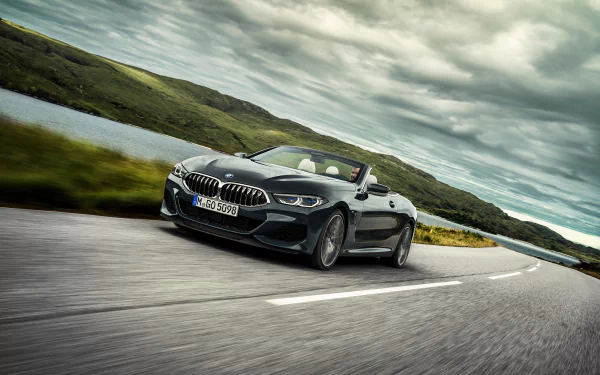 cabriolet black car car BMW vehicle BMW 8 Series HD Desktop Wallpaper | Background Image