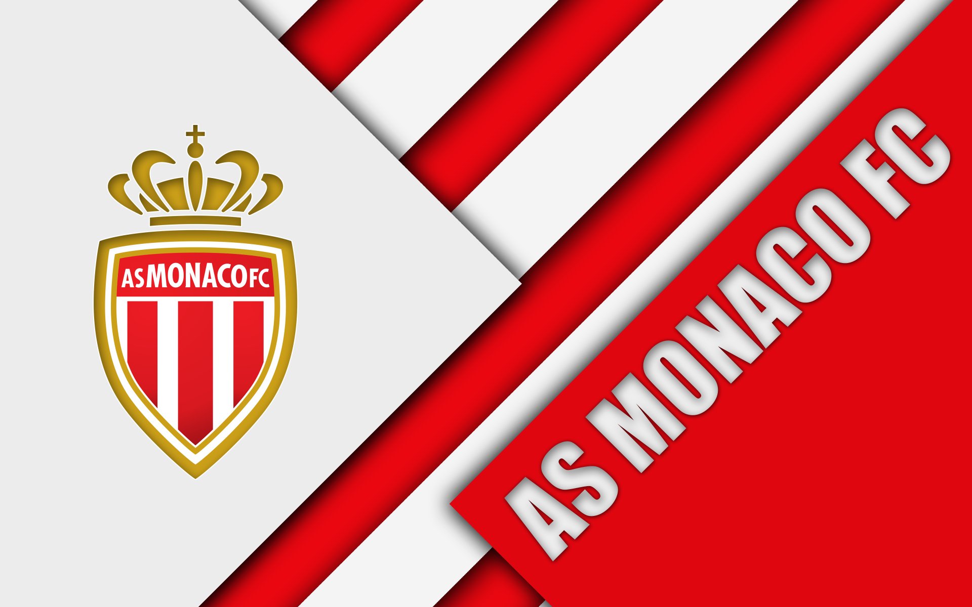 Download Emblem Logo Soccer AS Monaco FC Sports  4k Ultra HD Wallpaper