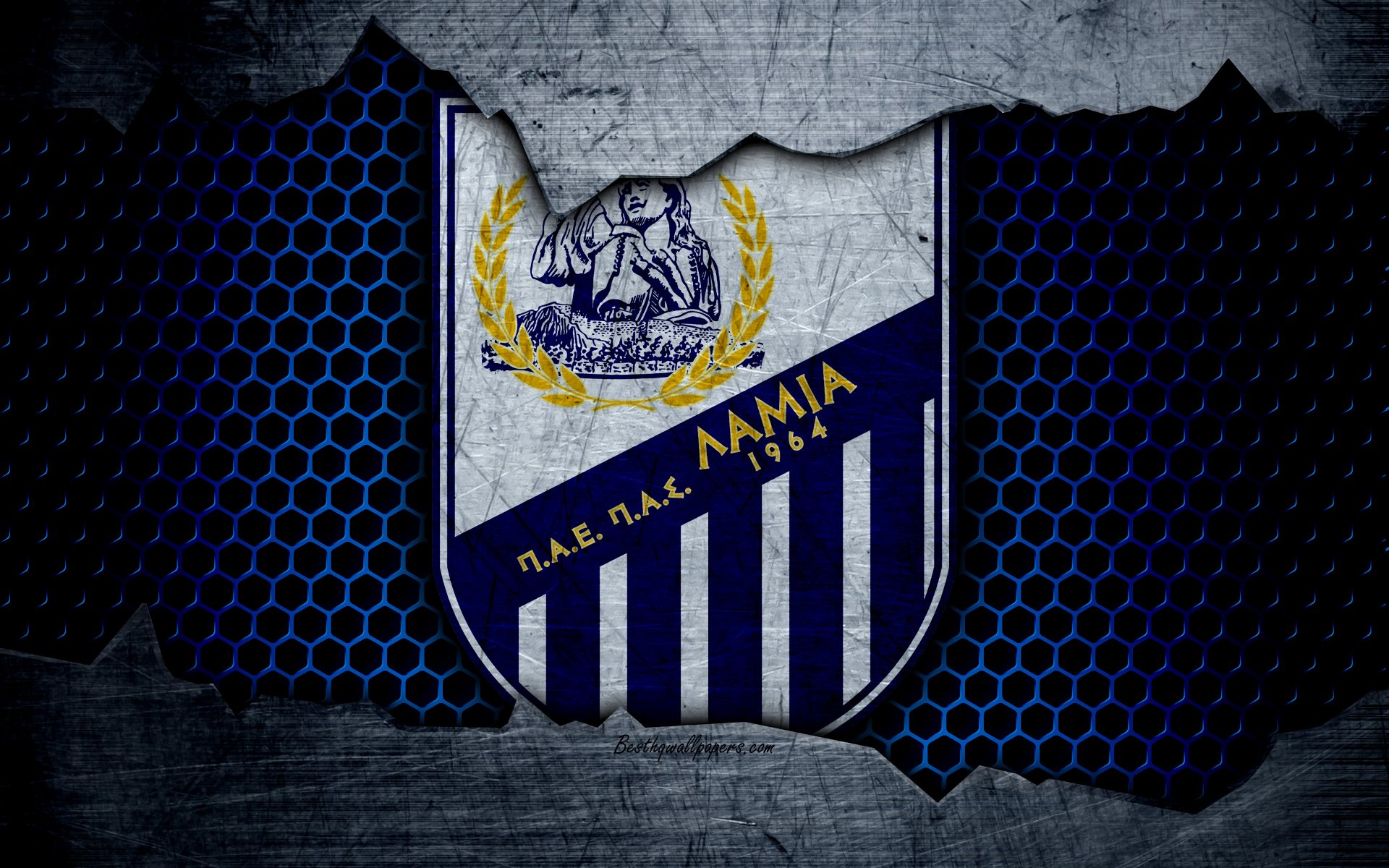 Download Emblem Logo Soccer PAS Lamia 1964 Sports 4k Ultra HD Wallpaper