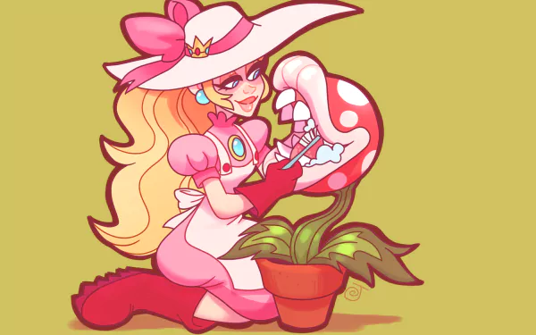 piranha plant Princess Peach video game Super Smash Bros. HD Desktop Wallpaper | Background Image