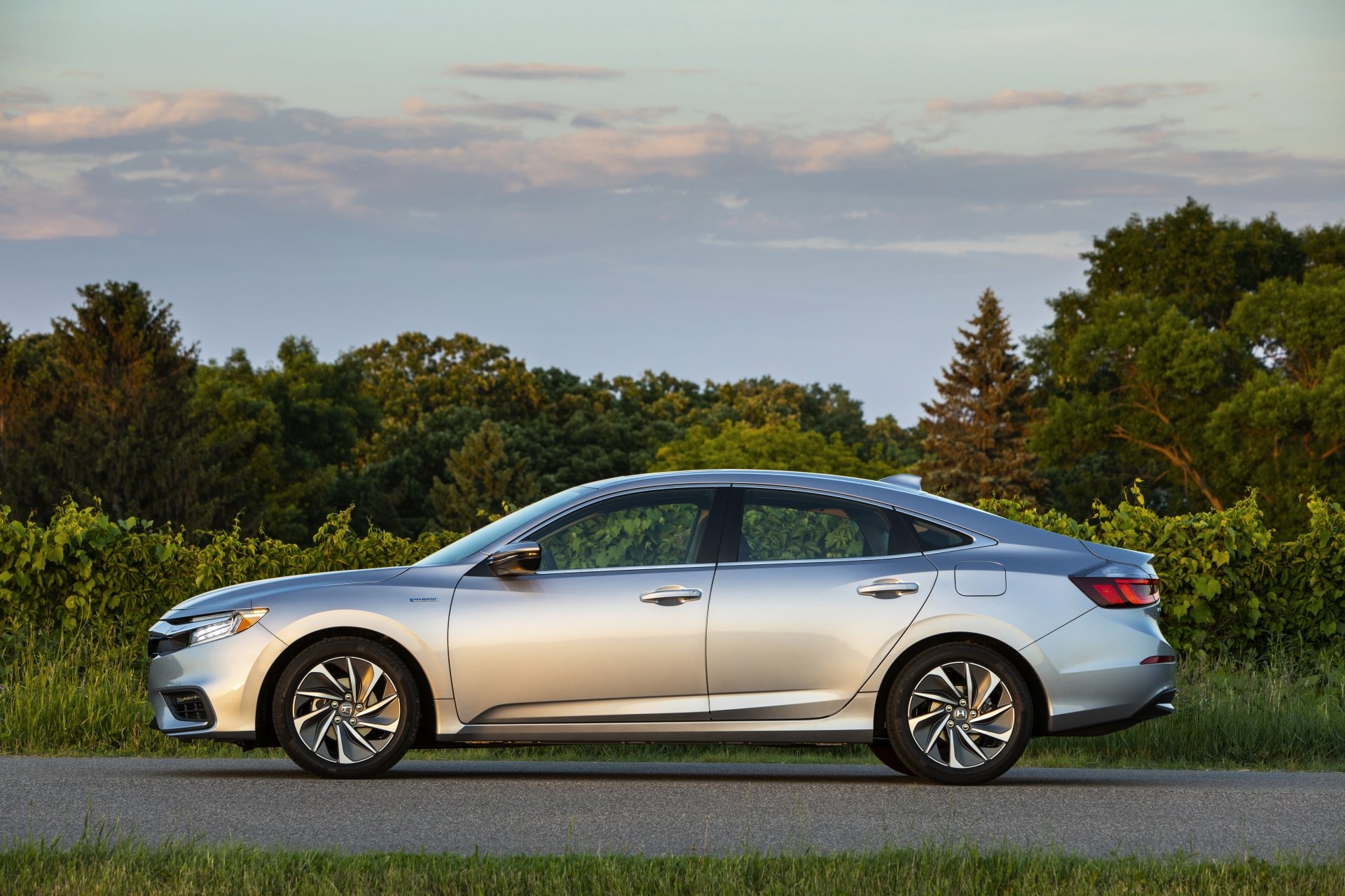 Download Compact Car Silver Car Car Honda Vehicle Honda Insight 4k Ultra HD Wallpaper