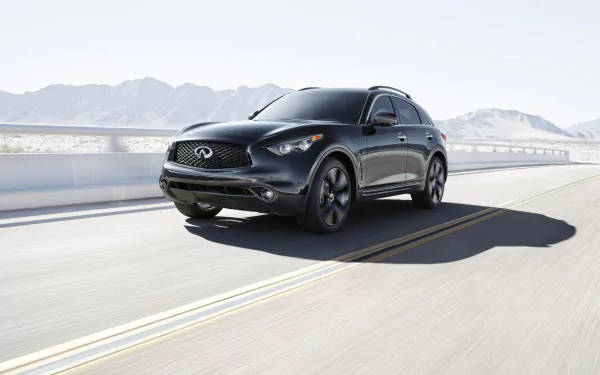 SUV black car car Infiniti vehicle Infiniti QX70 HD Desktop Wallpaper | Background Image