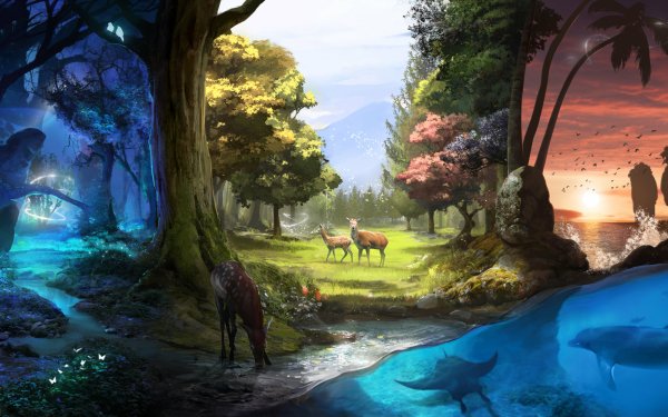 Fantasy Animal Fantasy Animals Deer HD Wallpaper | Background Image