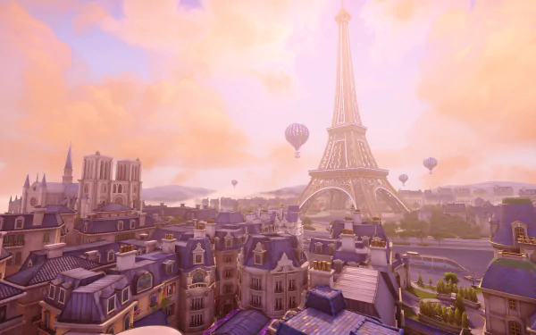 Eiffel Tower video game Overwatch HD Desktop Wallpaper | Background Image