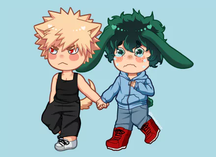 Katsuki Bakugou Izuku Midoriya Anime My Hero Academia HD Desktop Wallpaper | Background Image