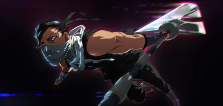HD PC desktop wallpaper featuring Zabuza Momochi from the anime Naruto, showcasing dynamic action with his signature sword against a dark, intense background.
