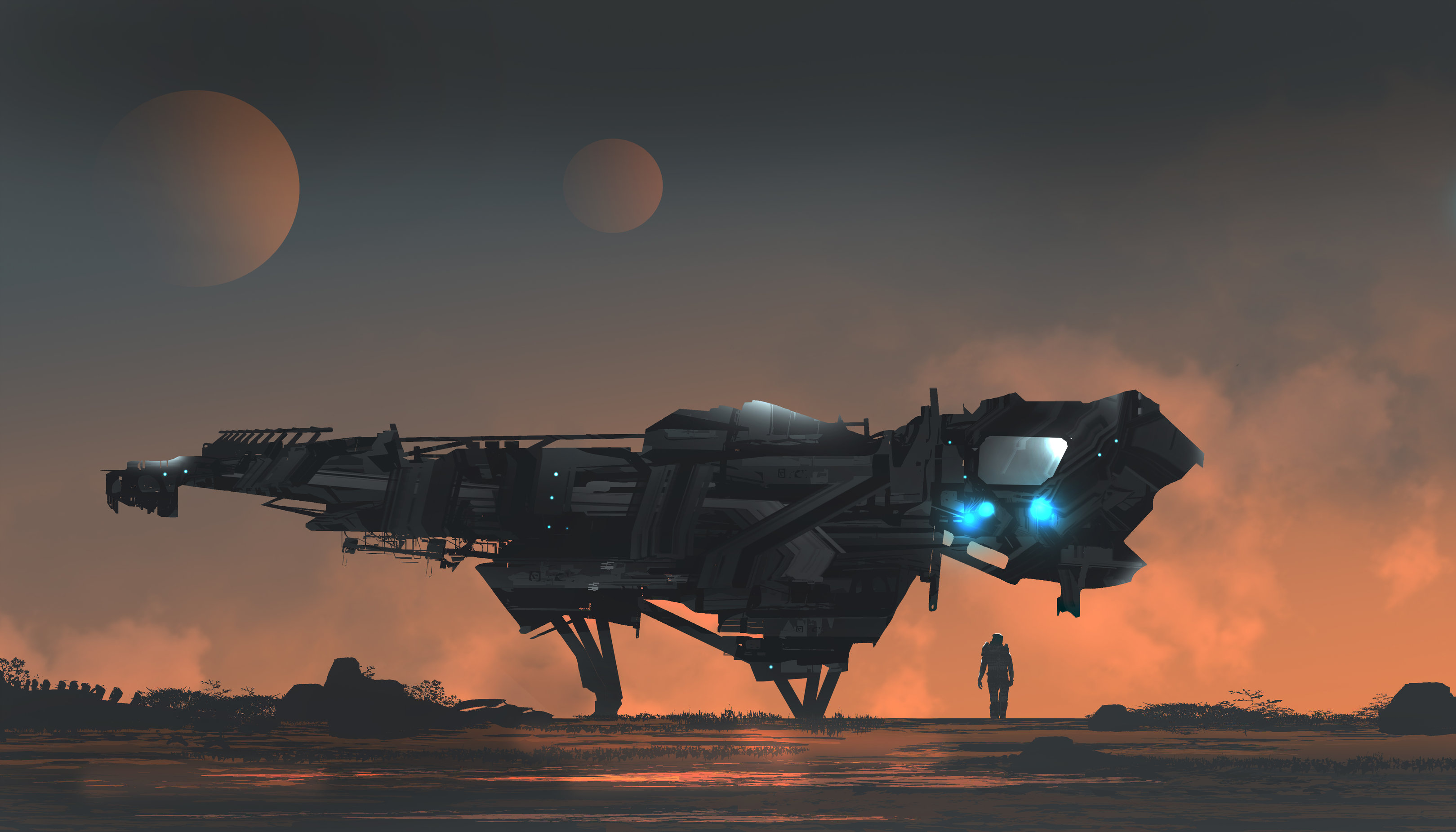 Spaceship HD Wallpaper by TacoSauceNinja