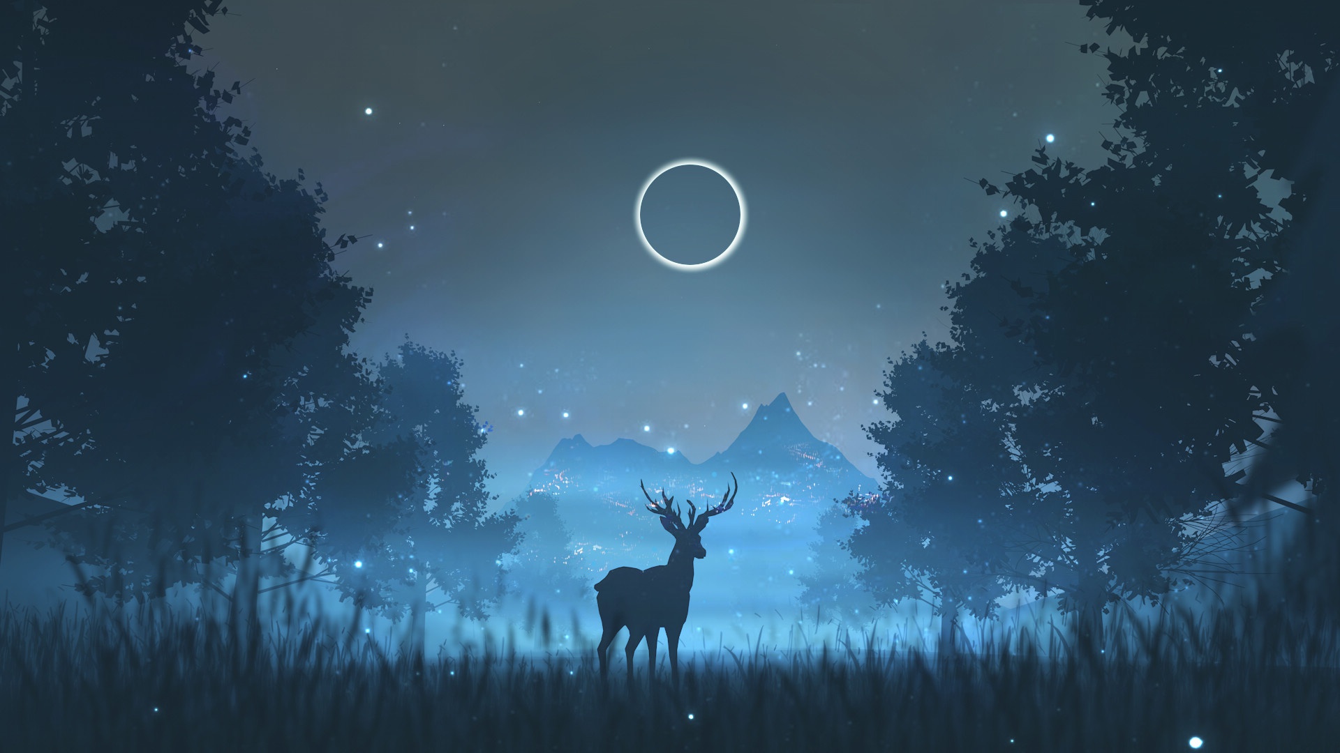 Deer and the Fireflies by Muhammad Nafay