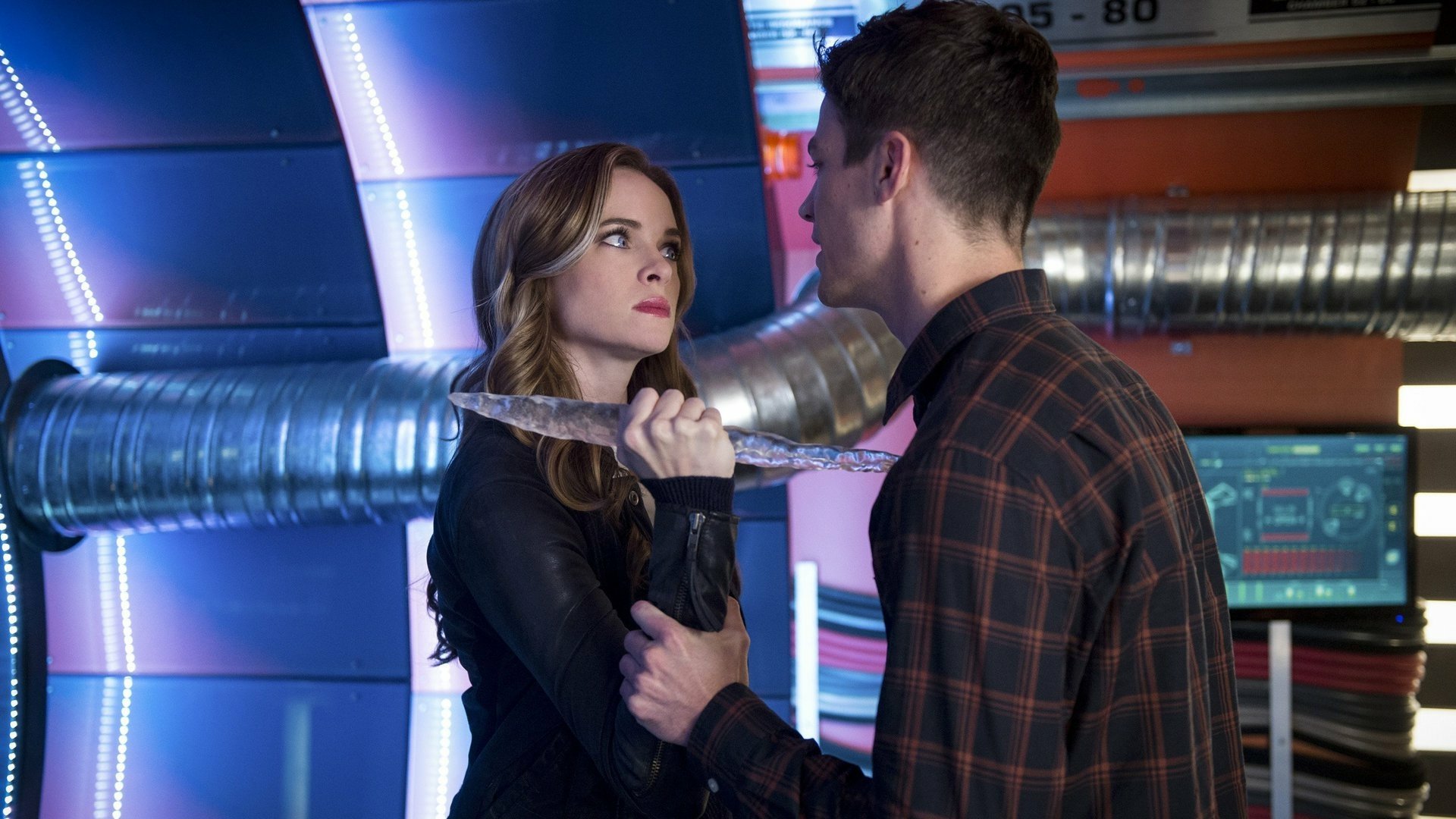 Download Danielle Panabaker Grant Gustin TV Show The Flash (2014) HD Wallpaper