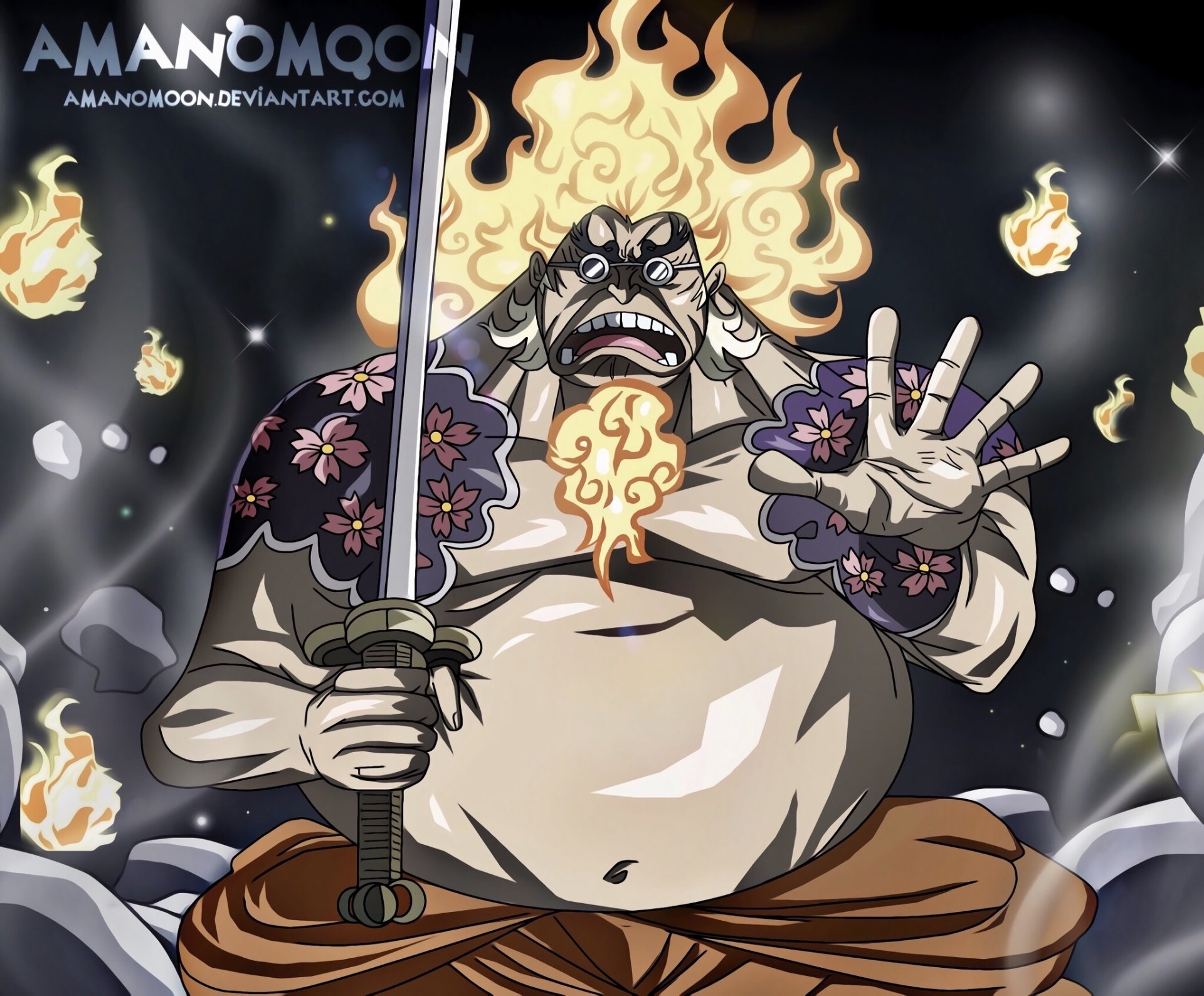 Download Hyogoro (One Piece) Anime One Piece HD Wallpaper by Amanomoon