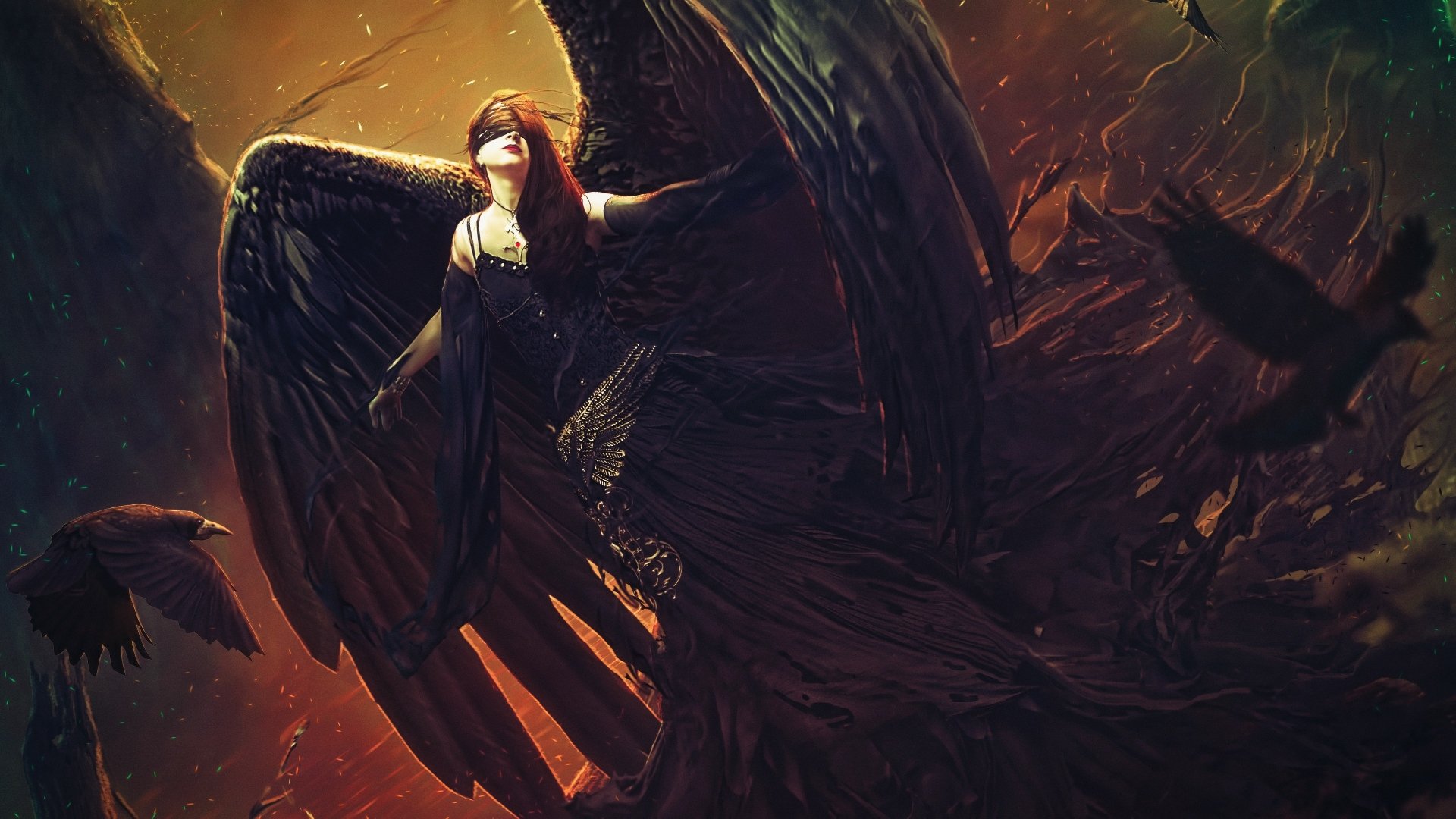 Download Wings Dark Angel Fantasy Angel 4k Ultra HD Wallpaper by ...