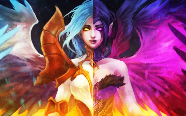 Morgana (League Of Legends) Kayle (League Of Legends) video game League Of Legends HD Desktop Wallpaper | Background Image