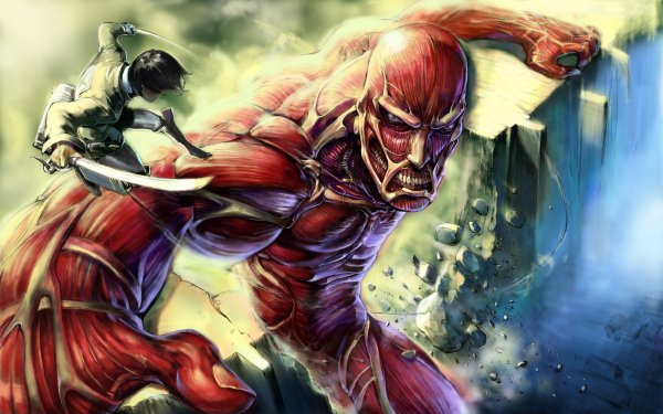 Anime Attack On Titan Eren Yeager Colossal Titan Bertolt Hoover HD Wallpaper | Background Image