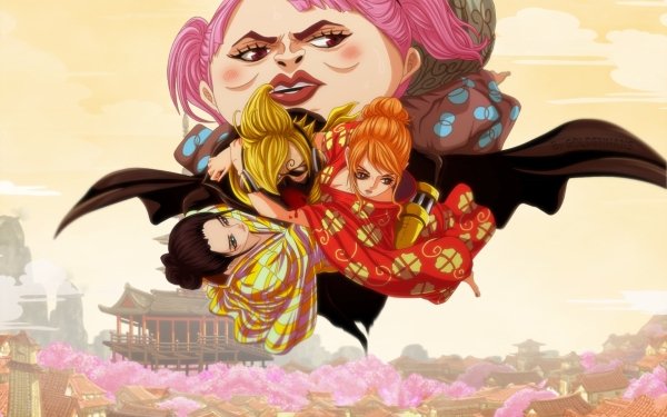 Anime One Piece Sanji Nico Robin Nami Shinobu HD Wallpaper | Background Image